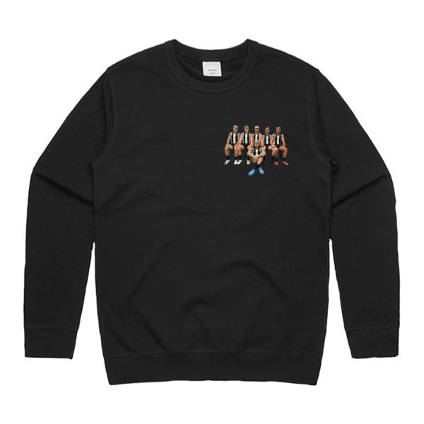 Goggles Magpies Crew Jumper - Front & Back Thumbnail