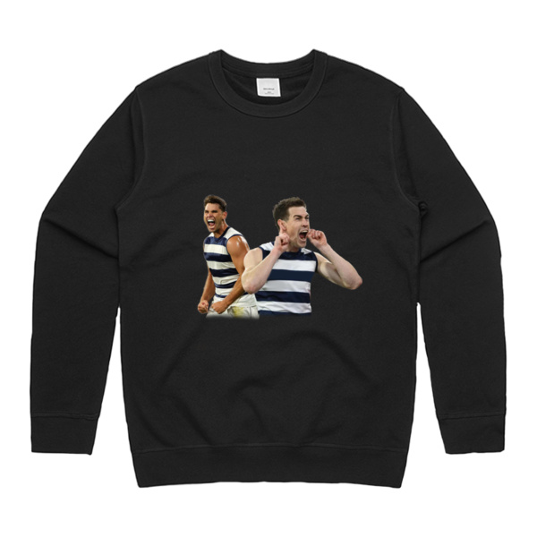 Tom Hawkins & Jeremy Cameron "was that sorry Collingwood & Adelaide fans can't hear yous aha?" - Front Only  Thumbnail